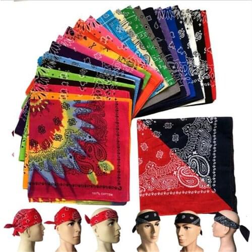 1pc New Patchwork Bandana Men Women Square Scarf Bandana Head Face Mask Paisley Headband Printed Bandanas For Outdoor Cycling