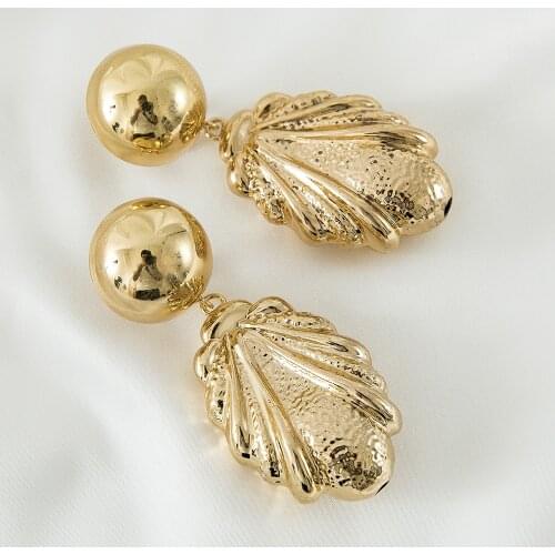 Gold Color Cicada Earrings Big For Woman Large Animal Pendant Fashion Jewelry As Holiday Gift New Design