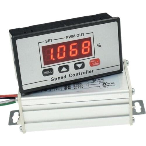Digital display 30A DC 6V~60V 12V 24V 48V PWM Motor Speed Controller Slow start/stop revolving speed Time Adjustable