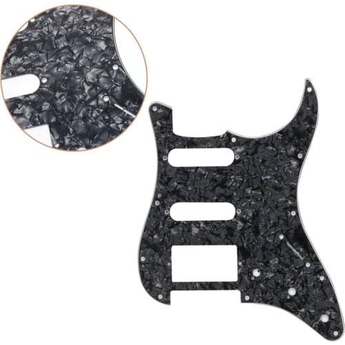 Electric Guitar Pickguard Scratch Plate for Fender Stratocaster Black Pearl