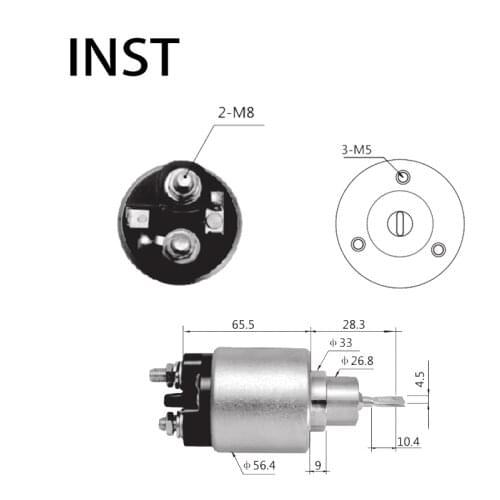 ELECTROMAGNETIC SWTICH SOLENOID FOR 12V 1.8KW 0.331.303.002 0.331.303.013 0.331.303.013 0.331.303.024 0.331.303.029 573