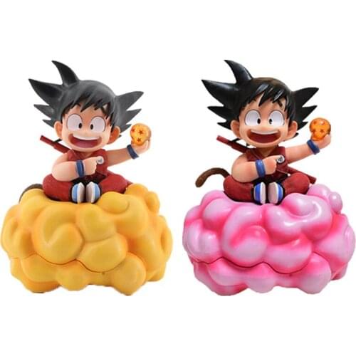 18cm Dragon Ball Son Goku Statue Action Anime Figure Model Somersault Cloud Sitting Posture Gift Doll Desktop Collection Figma