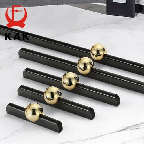 KAK Black Kitchen Cabinet Handles Gold Cupboard Door Pulls Drawer Knobs Bedroom Door Long Furniture Handle Hardware 1200mm