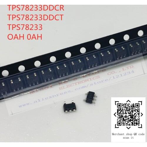 [10pcs-50pcs]100%New: TPS78233DDCR TPS78233DDCT TPS78233 OAH 0AH- IC REG LINEAR 3.3V 150MA [PSRR; 40dB-15dB(10Hz-1kHz)]SOT23-5