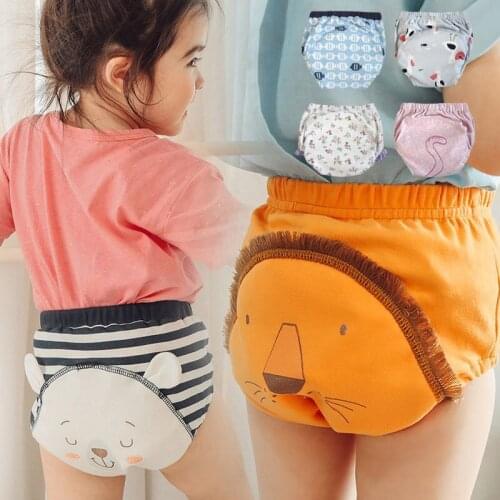 Reusable Baby Learning Pants Baby Cotton Diaper Nappy Pants Four-layer Leak-proof Diaper Pants Childrens Training Pants