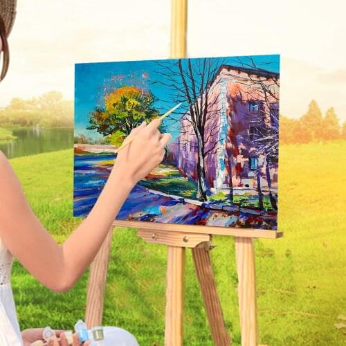 Landscape Autumn Day Paint By Numbers Complete Kit Acrylic Paints 40*50 Boards By Numbers Loft Wall Picture Kids Handicraft