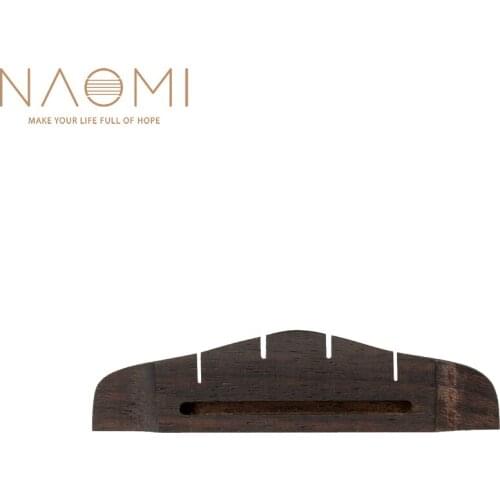 NAOMI Rosewood Bridge Nice Slotted Hawaii Guitar Bridge For 23 Inch Concert Ukulele