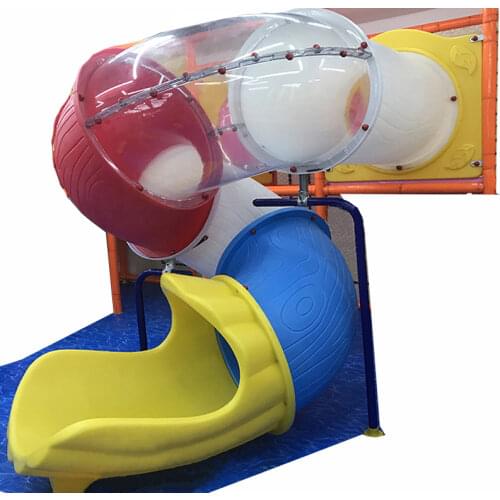 Customized made outdoor/indoor playground slide,transparent tube slide toys,amusement tube sliding barrel