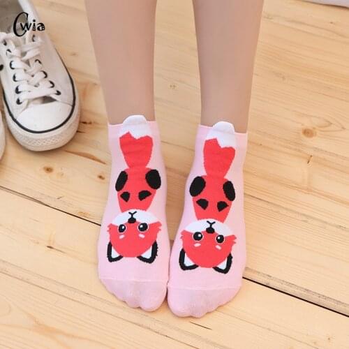 Colorful fruit Invisible Short Woman Sweat summer comfortable cotton girl womens boat socks ankle low female 1pair=2pcs XG37