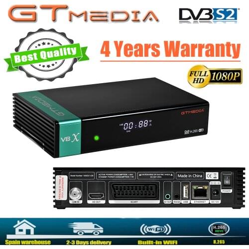 Newest GTmedia V8X Satellite decoder Upgraded by GTmedia V8 Nova Honor DVB-S2 Freesat V9 Super H.265 HD Built in Wifi No app