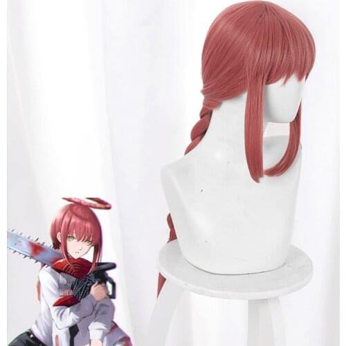 Chainsaw Man Makima Cosplay Wig Halloween Carnival Wigs Cosplay Prop+Free Wig Cap