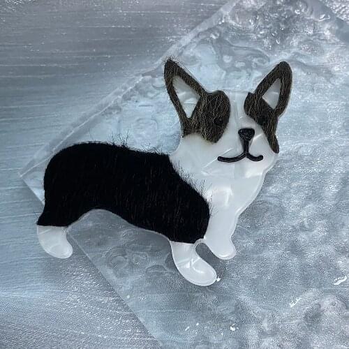 Cartoon Handmade Safety Pins Custom Acrylic Dog Brooches Badge for Bag Lapel Pin Jewelry Gift for Friends Wholesale