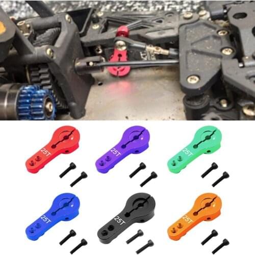 25T Metal RC Servo Arm Steering Gear Arm Horn For Futaba Upgraded Version Double Hole Locking RC Car Accessories