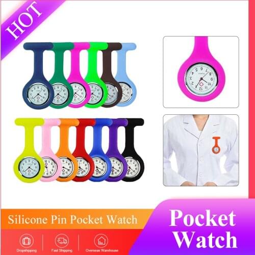 Silicone Nurse Watch Pin Brooch Watch Pocket Watch