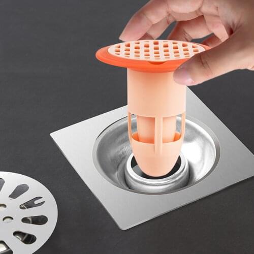 New Bath Shower Floor Strainer Cover Plug Trap Silicone Anti-odor Sink Bathroom Water Drain Filter Insect Prevention Deodorant