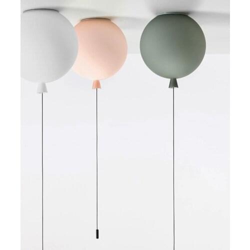 Nordic Childrens Room Net Red Balloon Minimalist Modern Bedroom Ceiling Lights