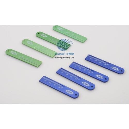8pcs Dental Clinic Instruments Endo Rulers Span Measure Scale Endodontic Aluminum