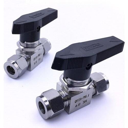 3mm-14mm 1/8 1/4 3/8 1/2 OD Inch Tube Stainless Steel Switch Ball Valve Line Handle Female Ball Valve For Water Oil Gas,JO21045