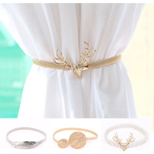 Pearl Elk Leaves Curtain Clip Curtains Holders Tieback Buckle Clips Curtain Accessories Home Decor