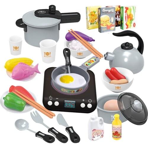 29 PCS Mini Kids Kitchen Utensils Toys Sets Pretend BabyToy Cookware Role Play Early Education Montessori Toys For Children