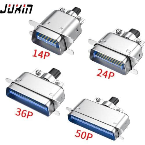 57 Series CN14 / 24/36 / 50P pin printer plug joint iron shell welded core socket male