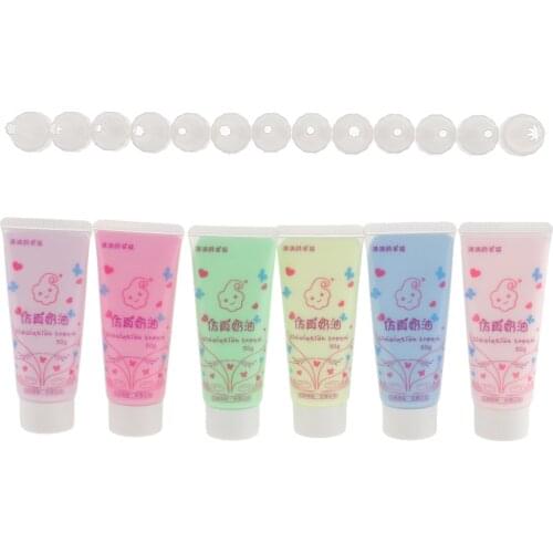 6 Pieces Decor Whipped Cream Clay, Kawaii Decor Glue 50g for Phone case