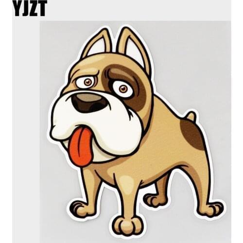 YJZT 11.6CM×14.8CM Lovely Dog High Quality Decal PVC Car Sticker 11C-0276