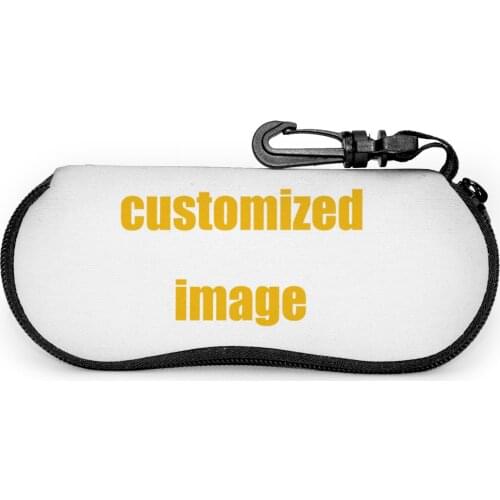 WHEREISART Portable Glasses Case Customize Printing Eyeglasses Case Unisex Eye-wear Storage Bags Travel Sunglasses Box Soft