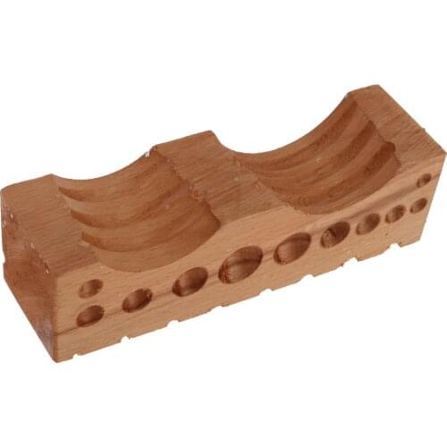 Wood Wooden Dapping Doming Cavity Metal Forming Block Wax Jewellery Making