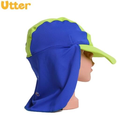 UTTER Baby Kids UPF50+ Sunscreen Hat Sun Production Swimming Cap Sunhat for Children Outdoor Sportwear