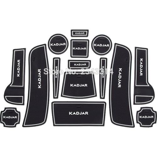For 2016 Renault Kadjar Inner Gate Slot Pad Non-slip Cup Mats Anti Slip Door Groove Mat Sticker Interior Car Styling Accessories