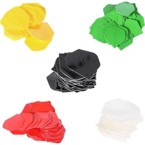 50pcs High Quality Pure Color Dart Wing Tail Professional PET Darts Flight Fin