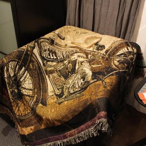 Art Tapestry Decorative Blanket Motorcycle Bar Leisure Blanket Cotton Cover Blanket Sofa Blanket Tapestry