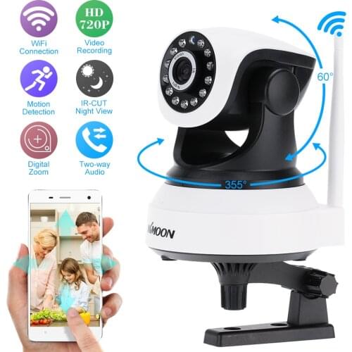 KKmoon HD Wireless Wifi IP Camera 720P IR Night Vision P2P Onvif Security Camera Audio Recording IP Camera Wifi Support TF Card