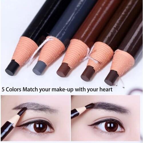 10Pcs Brown Microblading Eyebrow Pen Waterproof Permanent Makeup Eye brow Tattoo Pen Pencil Positioning Lip Eyebrow Marker Liner