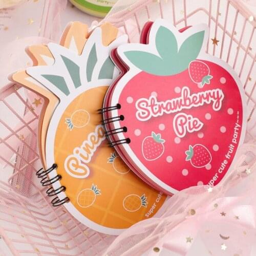 New 1PC KawaiI Fruit Mini Pocket 60 Sheets Spiral Coil Notebook Planner Daily To Do List Study Work Schedule Plan Stationery