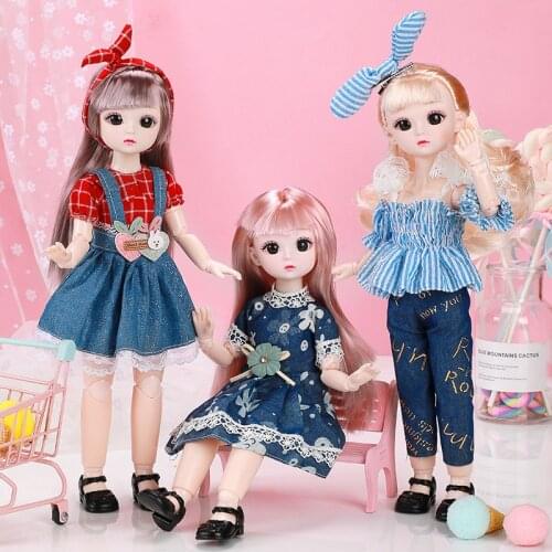30cm Doll Princess 3D Eye 21 Joint BJD Doll Toy Bjd Doll 1/6 Best Birthday Gift for Girls