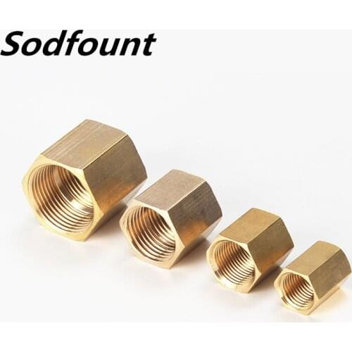 Brass Pipe Fitting Copper Hose Hex Coupling Coupler Fast Connetor Female Thread 1/8" 1/4" 3/8" 1/2" 3/4"