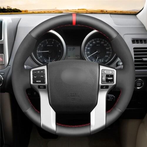 DIY Anti-Slip Wear-Resistant Steering Wheel Cover For Toyota Land Cruiser Prado Land Cruiser Tacoma Car Interior Decoration