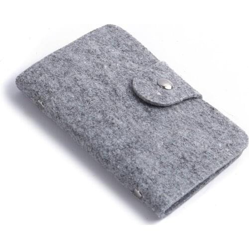 2020 New Felt Unisex Card Holder Wallet 24 Bits Card Case Candy color Bank Credit Card Case ID Holders Women Cardholder 5 Colors