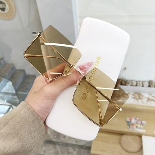 2021 New Women Sunglasses Half Border UV400 Brand Designer High Quality Gradient Sun Glasses Female TYJ-9