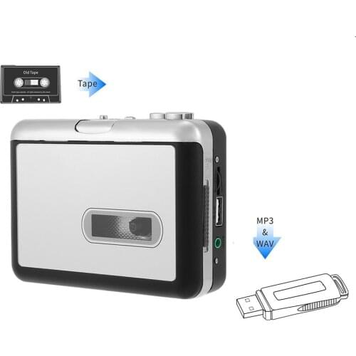 Cassette to USB Flash disk audio tape player converter. no pc need, MP3,WMA format.audio decoder inside, playback the recorded