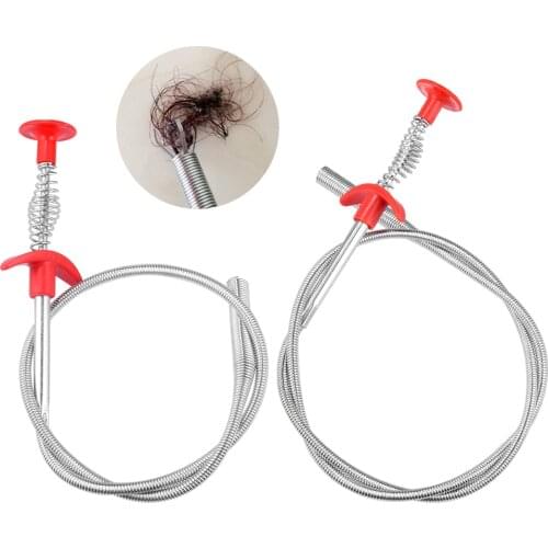 Spring Pipe Dredging Clog Remover Kitchen Tool Household 85cmUnblocker Drain Snake Cleaner Sewer Cleaning Hook Water Sink Stick