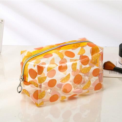 PVC Transparent Cosmetic Bag 2021 Waterproof Cartoon Large Capacity Girl Pencil Case Storage Bag Toilet Bag Wholesale
