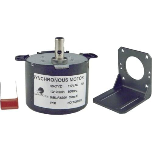 Geared Motor Synchronous 50KTYZ 10-12RPM With Motor Universal Mounting Bracket Tool Accessories