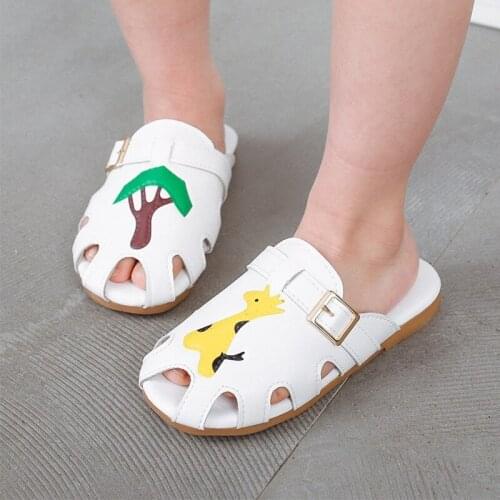 Skoex New Children Shoes Girls Fashion Cartoon Slippers Soft Bottom Anti-slippery Home Shoes Kids Outdoor Beach Sandals Slippers