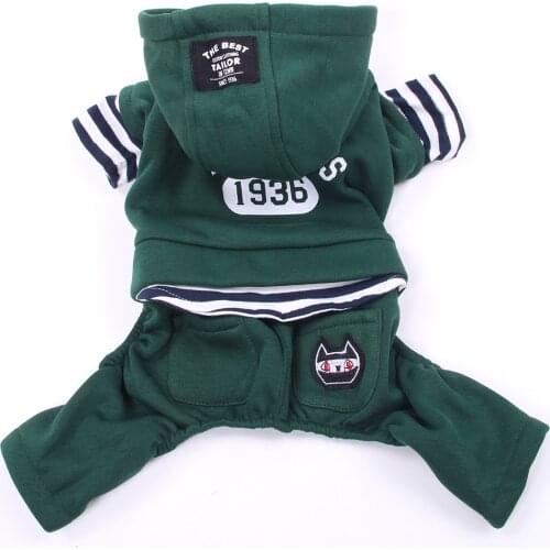 Pet Sweater Hoodie Letters Design Dog Jumpsuit Coat Jacket Cat Puppy Autumn Clothes Apparel