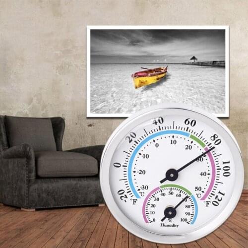 Indoor Outdoor Thermometer Hygrometer 2 in 1 Temperature Humidity Gauge Analog Hygrometer for Indoor Office Home Room