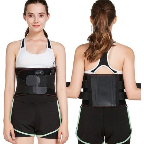 USB Electric Heating Waist Belt Wrap Lower Back Heat Belt For Relaxing Stomach Muscle Abdomen Massage Belt