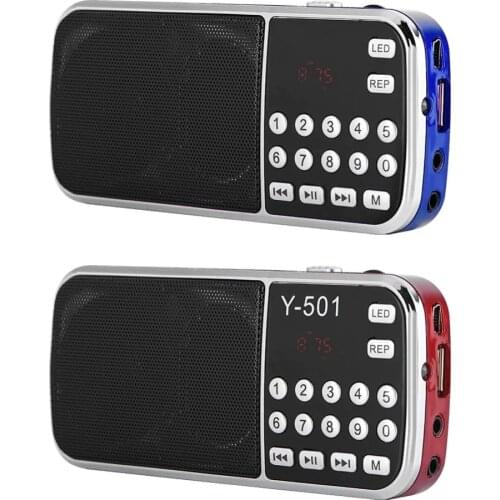 Y-501 78-108MHz Stereo FM Radio High Sensitivity Noise Cancelling Digital TF Card Radio